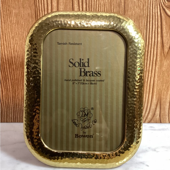 Loni Michel by Bowon Solid Brass Photo Frame Duo Holds 5”x7” - Picture 3 of 10